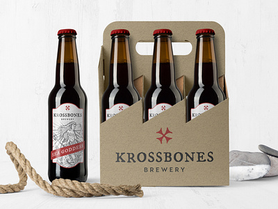 Krossbones Brewery Packaging beer branding brewery design logo packaging typography