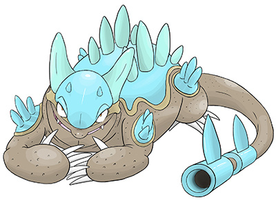 Hydrosaur character design illustration