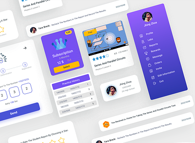 Ui kit for E-learning project e learning website experiment ui inspiration uikit web design