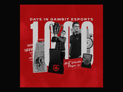 Ax1le 1000 Days in Gambit art branding design esport esports gaming poster team