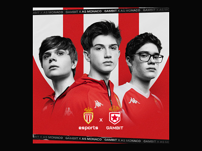 Gambit Esports X AS Monaco Partnership art branding design esport esports gaming poster team