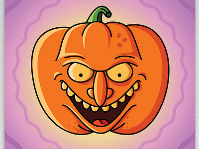 Mr Burns O'Lantern cartoon character halloween illustration jackolantern latern monty burns mr burns pumpkin simpsons vector