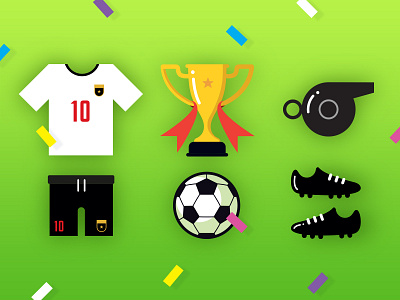 Sporting achievement icons available to download achievements awards boots cartoon design flat football football boots football shirt graphic design icons illustration soccer sporting icons sports sports kit symbol trophy vector whistle