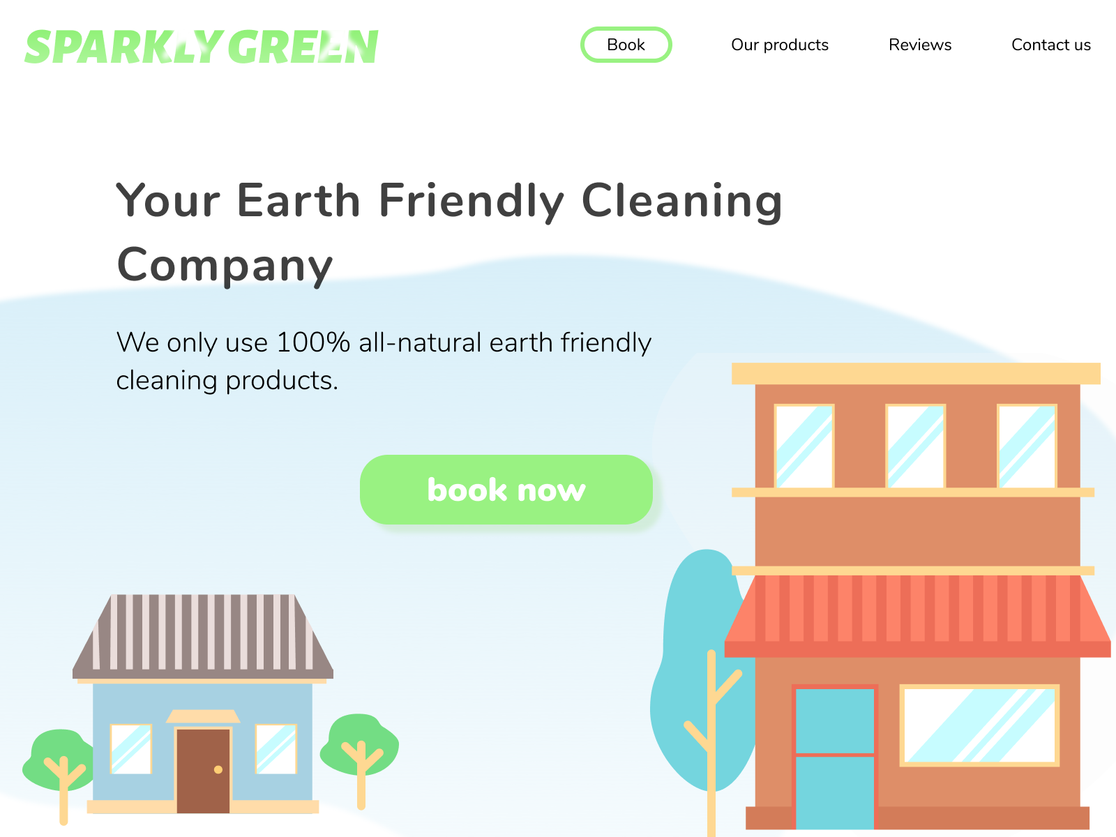 Landing Page Design for an Allnatural Cleaning Service by Darrell
