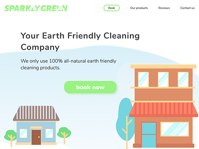 Landing Page Design for an All-natural Cleaning Service