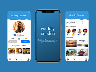 Worldly Cuisine app concept design newdesign ui