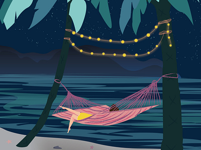 Night Beach illustration