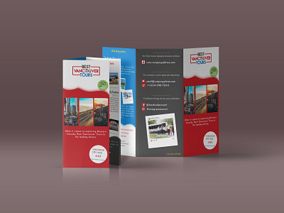 Tri-fold brochure for travel agency