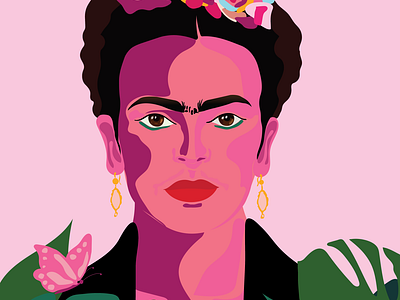 Frida Kahlo adobe illustrator design fridakahlo illustration portrait illustration vincent van gogh