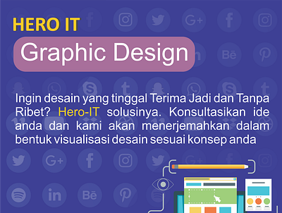 Hero IT Instagram Layout for Design Graphic branding design flat illustration logo minimal typography ui ux vector