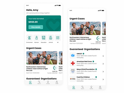 Charity Donation App app ui ux