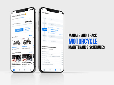 Manage and track maintenance schedules app design minimal ui ux