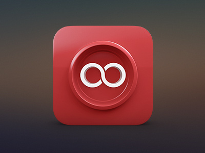 3D iOs Icon app clean design dooca generator glossy icon ios ipad iphone red resources