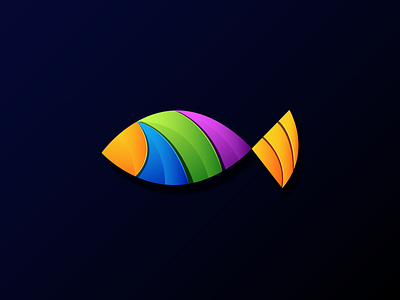 unique fish animals app art branding colorful design icon illustration illustrator logo