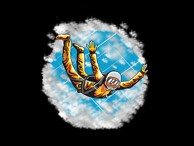 Sky Diving app art branding colorful design icon illustration illustrator logo skydiving sport