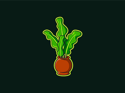 Plant on vase Illustration