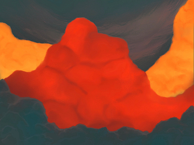 Clouds at Sunset art digital illustration painting procreate