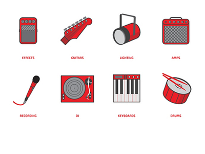 Icon Set - Guitar Center graphic design icon icons illustration illustrator