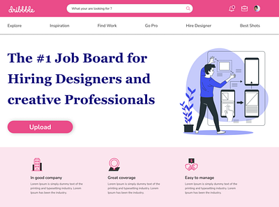 Dribble Redesign design designer dribbble dribbble best shot dribble dribble invite dribble shot figma freelance freepik illustration mobile design new design redesign dribble ui design ux design web design
