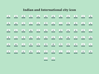 Indian and International city icon Design android app design city icon city illustration city list designer figma figma design icon design iconographic iconography icons illustration lined icon mobile and app design mobile design product design representation ui ux designer