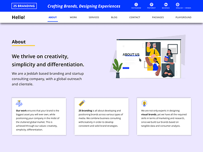 25 Branding web Redesign part 1 25branding design about us banner design branding clients projects figma figma design flaticons icons illustration mobile app design page design product design product designer redesign ui web designer web ui website design