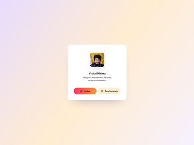 User Profile / Follow Or Message design designer figma follow message popup product designer ui userinterfacedesign userpersona userprofile ux