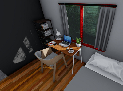 Kamar Masa Depan interaction design interior lumion myworkspace sketchup