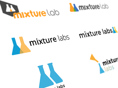 Mixture Labs Logo Exploration beaker exploration lab mixture