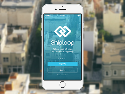 Shiploop Welcome Screen - Redeux ios mobile screen ship shiploop shipping sign up welcome