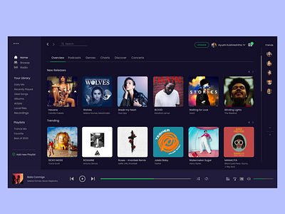 Spotify Web Redesigned - Daily UI 007 daily 100 challenge dailyui dailyui007 dailyuichallenge musicapp musicplayer spotify spotifycover spotifyweb ui uidesign uidesignchallenge uidesigner uidesignpatterns uiux ux uxdesign webmusic