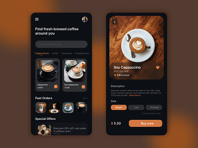 Coffee App Design appdesign appdesigner apple coffee coffeeapp coffeeappdesign coffeeshop dailyui dailyuichallenge design ui uidesign uidesigner uiux ux uxdesign webdesign