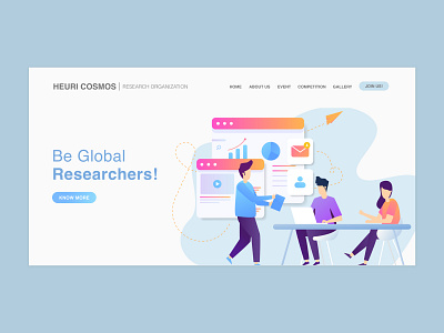 Research Organization Landing Page design ui web web design website