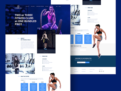 Fitness Club design ui ux web