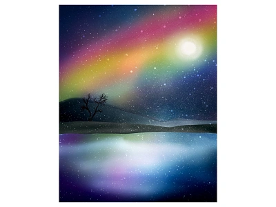 Aurora Borealis digital art digitalart digitalpainting drawing drawingart graphic design illustration photoshop wacom