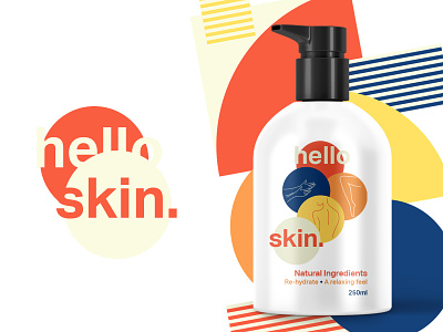 Hello Skin - Packaging mock up brand identity branding concept colorful graphic design illustration minimalist design mockup packaging packaging design packaging mockup skincare visual identity