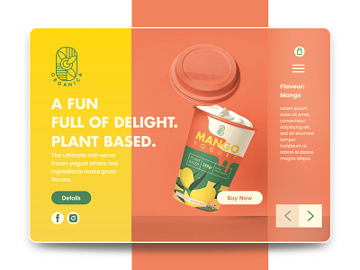 Organica Food Website Landing Page Concept