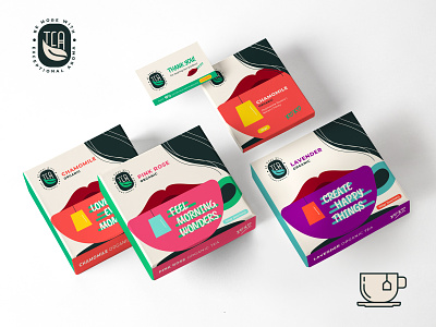 Tea Box Packaging Design brand identity design branding branding design colorful illustration mockup packaging packaging design tea
