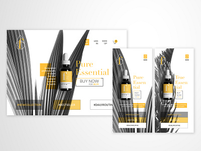 Beauty Product Landing Page - FineOils adobe illustrator adobe photoshop branding branding design creativity ipad landing page landing page design logo logo design mobile ui online shop sketchapp study case ui ui design uxui