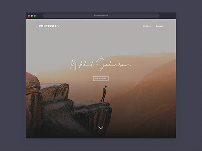 DailyUI 003 - Parallax Website Portfolio interaction design parallax photographer portfolio ui design ux design web design website