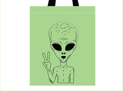 Peace by Alien branding design illustration vector
