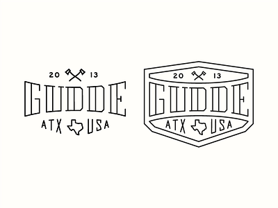 Gudde Co. logo concepts design graphic design line art logo logo design minimalist type design typography
