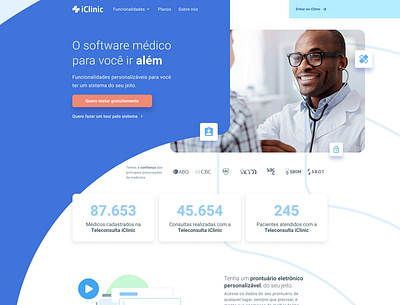 Health Tech Homepage design doctor flat health homepage illustration landingpage minimal physician ui ux