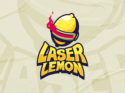 Laser Lemon branding design flat icon illustration lemon logo minimal sports vector