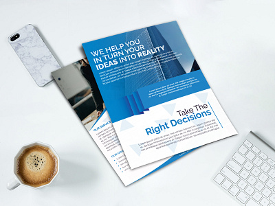 Corporate Leaflet branding business corporate illustration leaflet typography