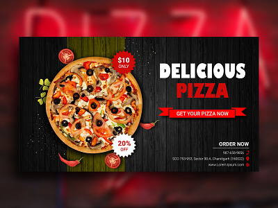 Pizza Banner banner food illustration photoshop pizza