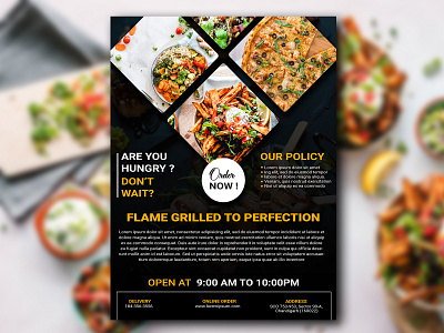 Food Flyer Design branding flyer food illustration photoshop typography