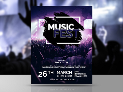 Music Event Flyer branding event flyer flyers illustration music photoshop typography