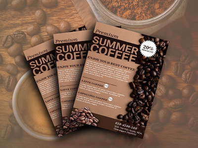 Coffee Flyer branding coffee color flyer food illustration photoshop typography