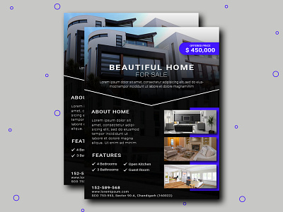 Real estate flyer Design branding illustration photoshop typography