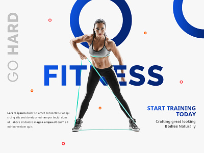 Fitness Banner Design banner branding design fitness fitness club gym illustration photoshop typography